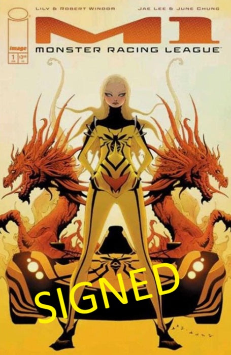 M1 MONSTER RACING LEAGUE #1 1ST PRINT COVER A SIGNED BY JAE LEE W/ COA