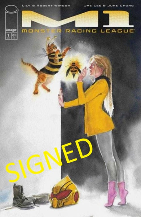 M1 MONSTER RACING LEAGUE #1 1ST PRINT COVER B SIGNED BY JAE LEE W/ COA